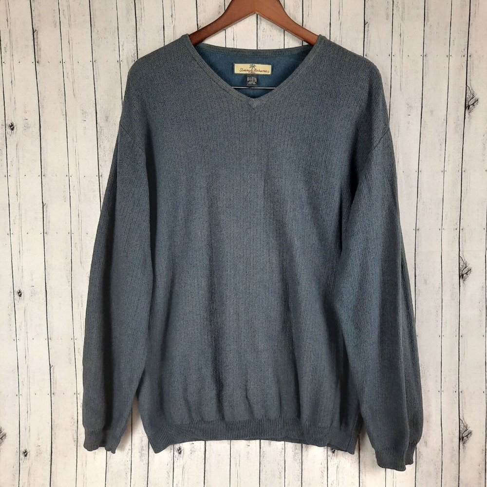 Tommy Bahama V Neck Sweater Men's Large Rayon Blend